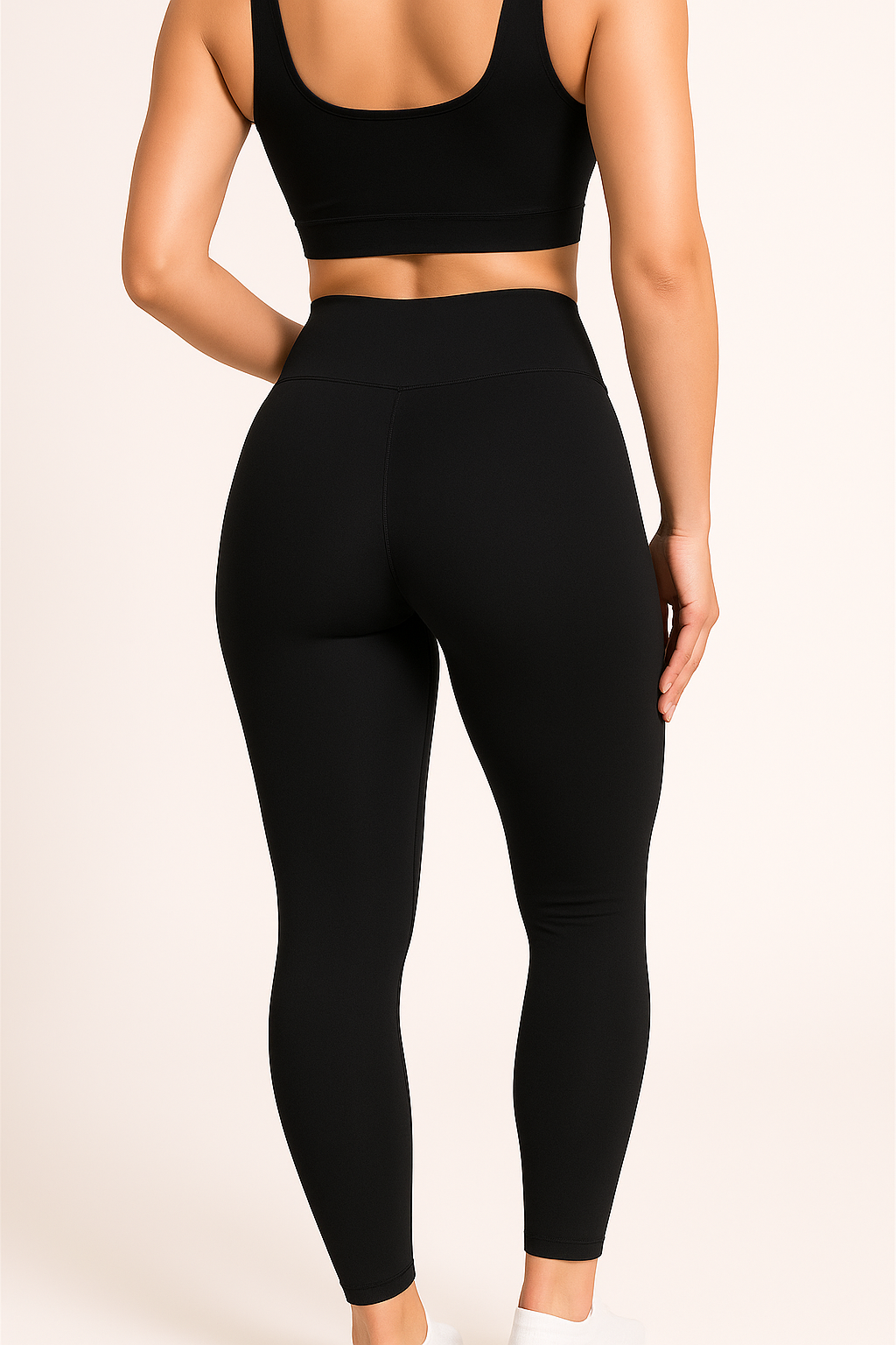 BLACK COMPRESSED LEGGINGS