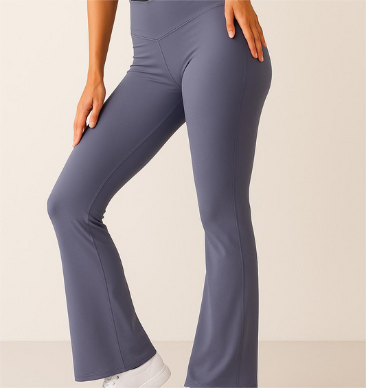COOL GRAY FLARED LEGGINGS